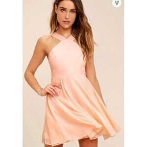 Lulu's Peach Mini Dress